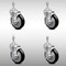 Service Caster 5 Inch SS Black Polyurethane Swivel 10mm Threaded Stem Caster Set Brake SCC SCC-SSTS20S514-PPUB-BLK-TLB-M1015-4 - alternate 1